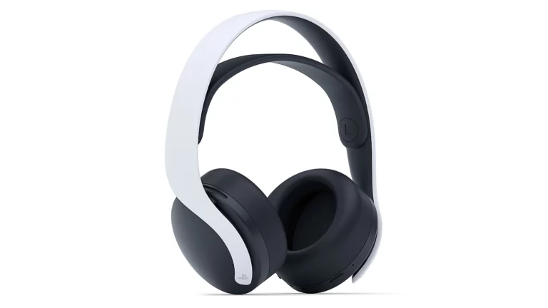 The Pulse 3D headset as it comes, with regular earpads