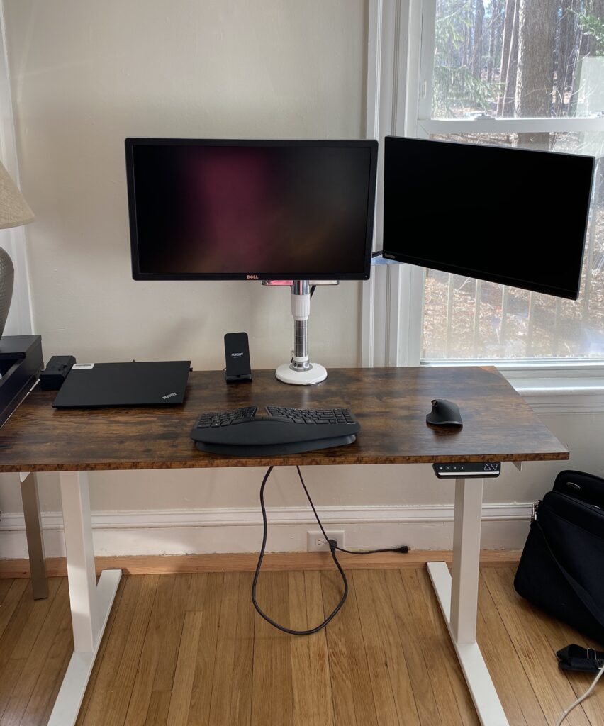 desk with all cables hidden