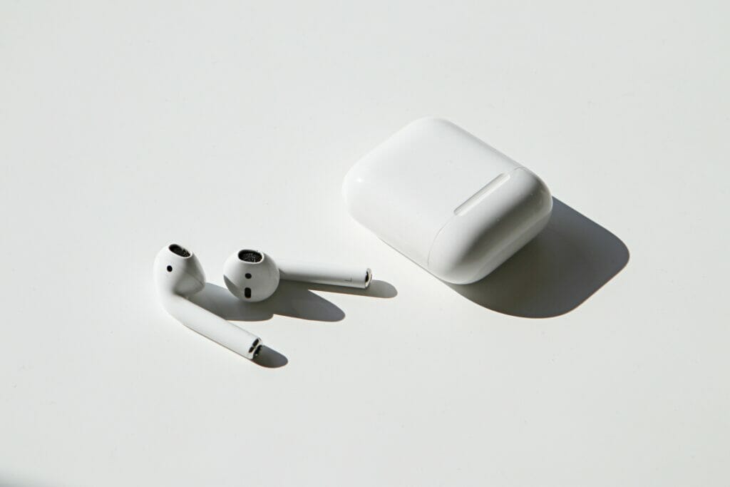 Apple Airpods 2 next to case