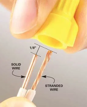 How to attach stranded wire to solid core wire