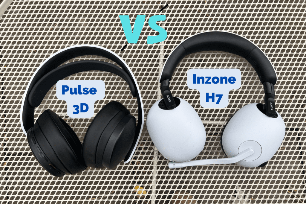 Side by side of the Pulse 3D(left) and the Inzone H7(right)