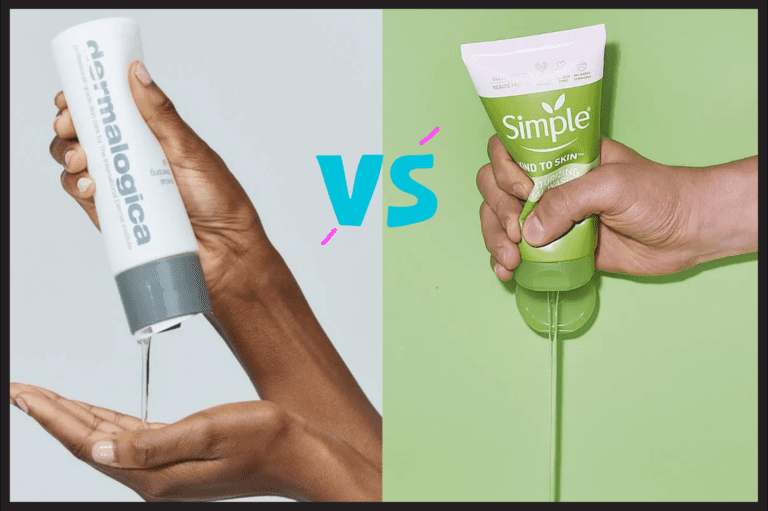 Dermalogica VS Simple, both expelling gel